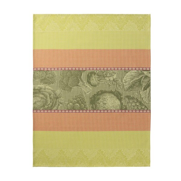 wafel keukenhanddoek Jardin des Choux green
