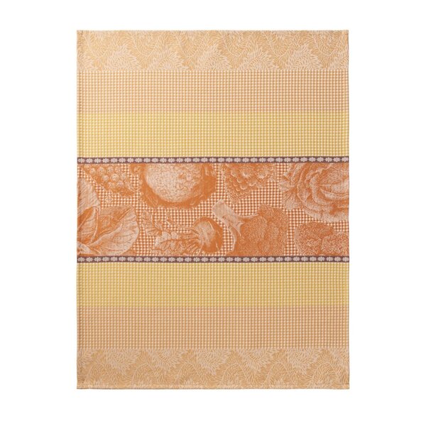 wafel keukenhanddoek Jardin des Choux orange