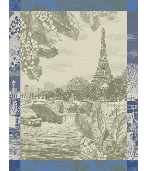 Le Jacquard Français theedoek Paris sur Seine green