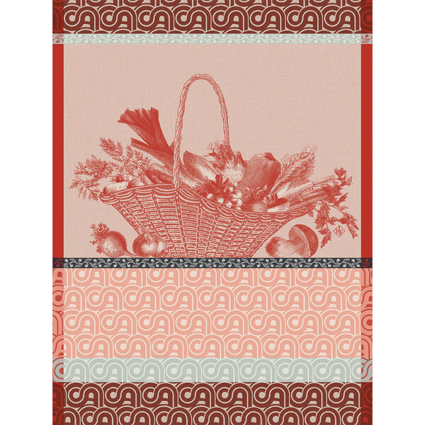 theedoek Potager d'hiver red