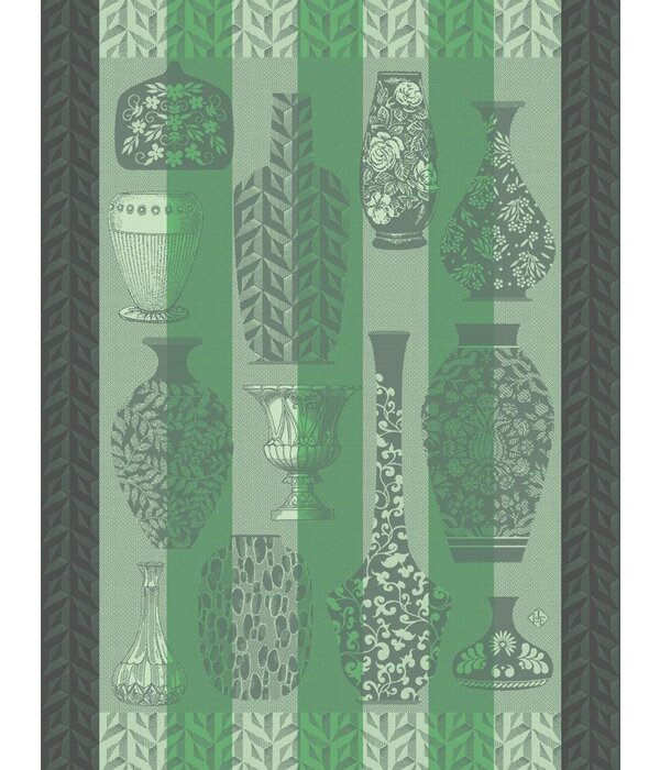 Le Jacquard Français theedoek Poteries green