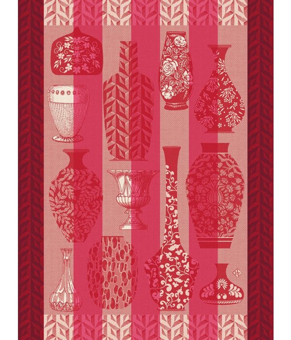 Le Jacquard Français theedoek Poteries pink