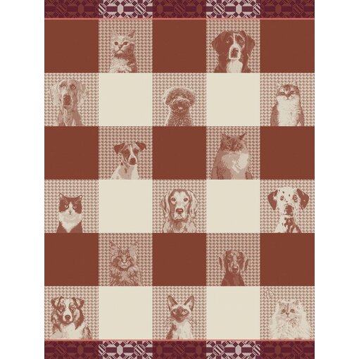 Le Jacquard Français theedoek Truffes brown
