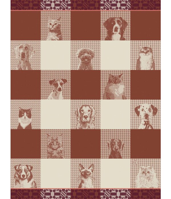 Le Jacquard Français theedoek Truffes brown