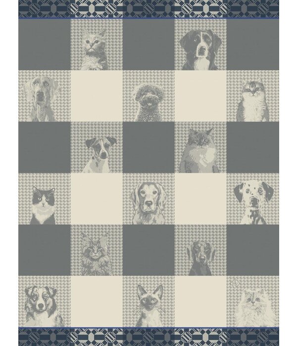 Le Jacquard Français theedoek Truffes grey