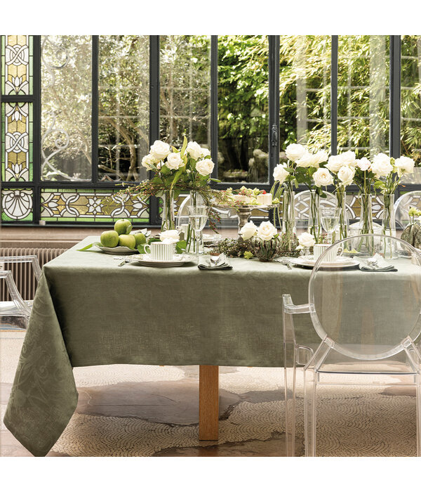 Le Jacquard Français Tivoli green tafellinnen