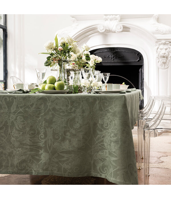 Le Jacquard Français Tivoli green tafellinnen