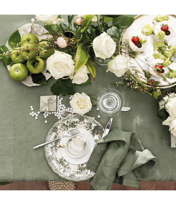 Le Jacquard Français Tivoli green tafellinnen