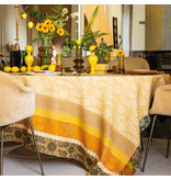 Le Jacquard Français tafellinnen Gipsy desert yellow