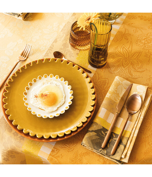 Le Jacquard Français tafellinnen Gipsy desert yellow