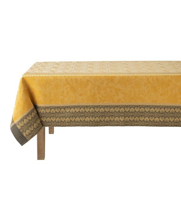 Le Jacquard Français gecoat tafellinnen Gipsy desert yellow