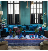 Le Jacquard Français gecoat tafellinnen Gipsy azur blue