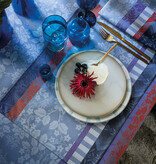 Le Jacquard Français gecoat tafellinnen Gipsy azur blue