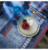 Le Jacquard Français gecoat tafellinnen Gipsy azur blue