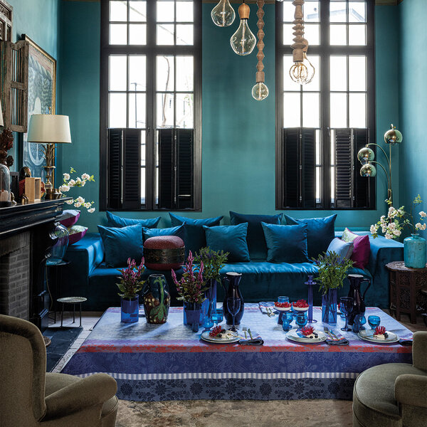 tafellinnen Gipsy azur blue