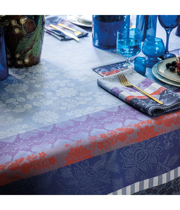 Le Jacquard Français tafellinnen Gipsy azur blue