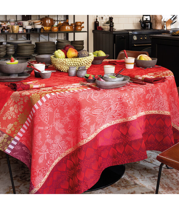 Le Jacquard Français tafellinnen Gipsy rubis red