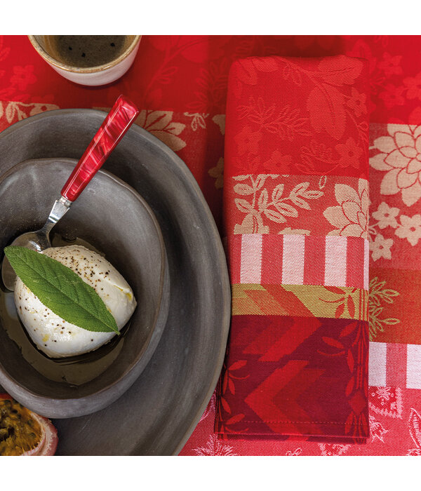 Le Jacquard Français tafellinnen Gipsy rubis red