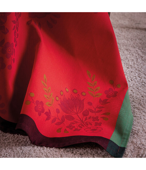 Le Jacquard Français Tafellinnen Féerie sucre d'orge red