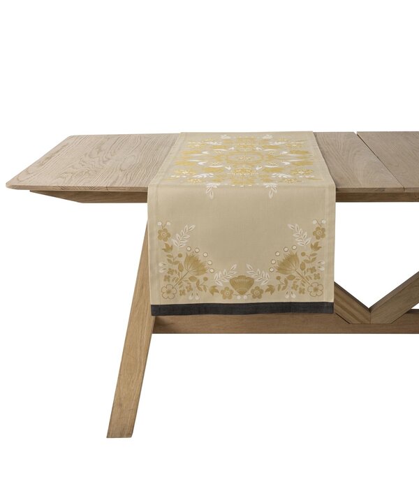 Le Jacquard Français Tafellinnen Féerie pain d'épices yellow