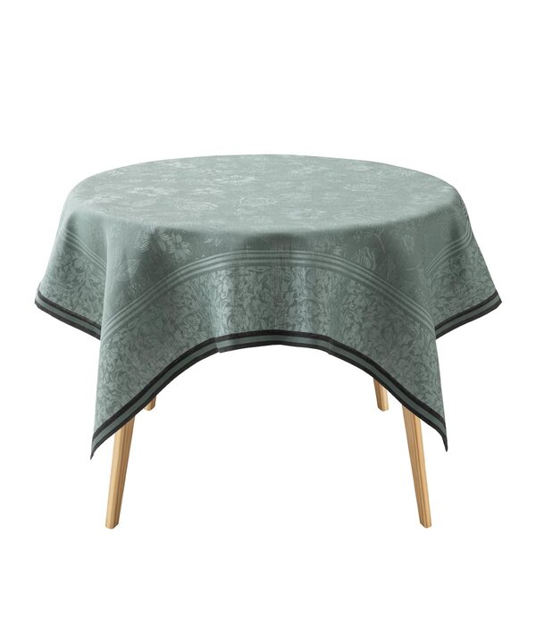 Le Jacquard Français Tafellinnen Romance tendresse green, 100% gekamd linnen