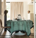 Le Jacquard Français Tafellinnen Romance tendresse green, 100% gekamd linnen