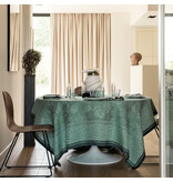 Le Jacquard Français Tafellinnen Romance tendresse green, 100% gekamd linnen