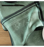Le Jacquard Français Tafellinnen Romance tendresse green, 100% gekamd linnen