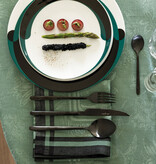 Le Jacquard Français Tafellinnen Romance tendresse green, 100% gekamd linnen