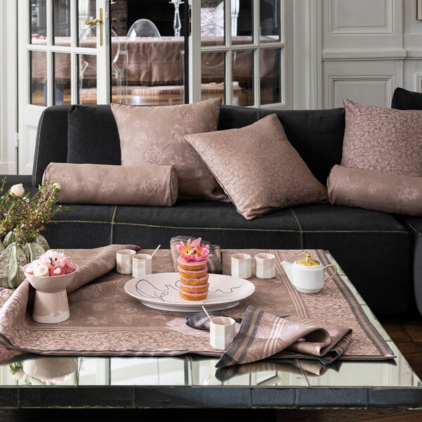 Tafellinnen Romance tendresse pink, 100% gekamd linnen