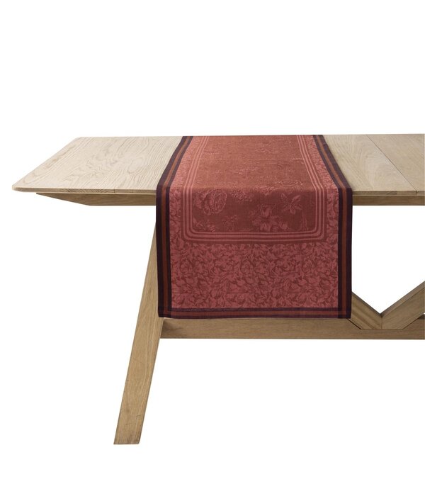 Le Jacquard Français Tafellinnen Romance passion red, 100% gekamd linnen