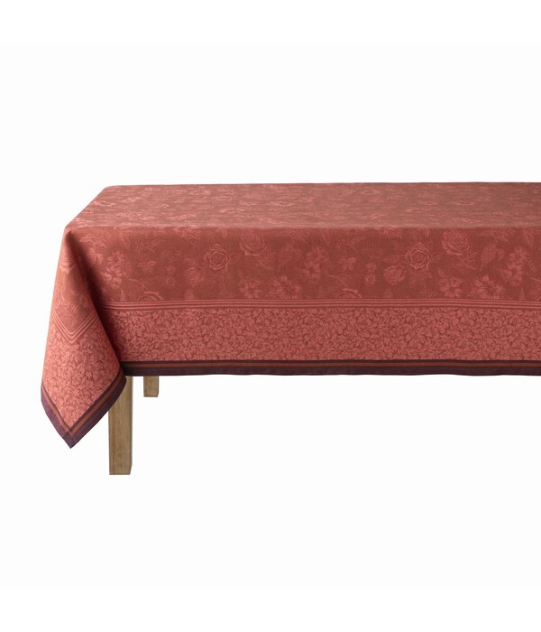 Le Jacquard Français Tafellinnen Romance passion red, 100% gekamd linnen