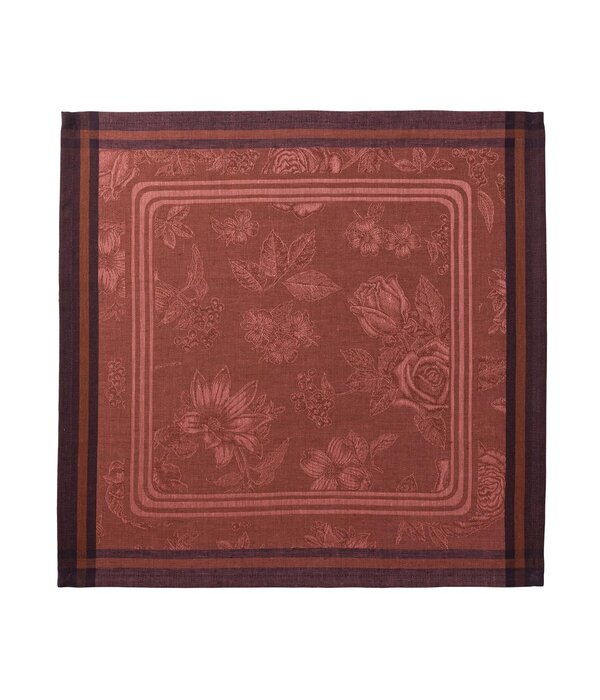 Le Jacquard Français Tafellinnen Romance passion red, 100% gekamd linnen