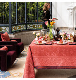 Le Jacquard Français Tafellinnen Romance passion red, 100% gekamd linnen