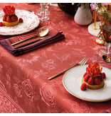 Le Jacquard Français Tafellinnen Romance passion red, 100% gekamd linnen