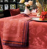 Le Jacquard Français Tafellinnen Romance passion red, 100% gekamd linnen
