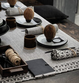 Le Jacquard Français tafellaken Empreintes charbon black