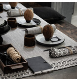 Le Jacquard Français tafellaken Empreintes charbon black