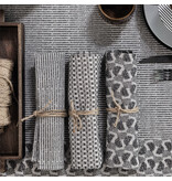 Le Jacquard Français servet Empreintes Rayures charbon black