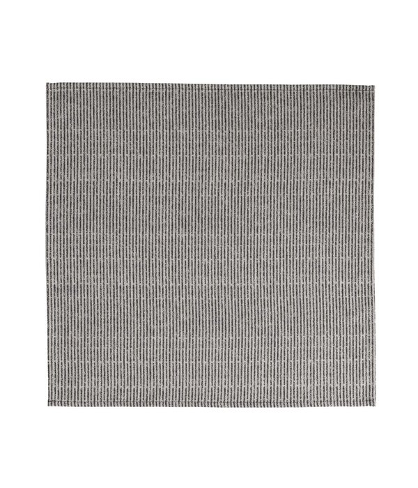 Le Jacquard Français servet Empreintes Rayures charbon black