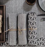 Le Jacquard Français servet Empreintes Tissage charbon black