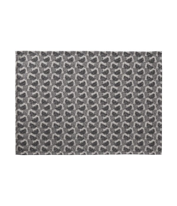 Le Jacquard Français gecoate placemat Empreintes Pois charbon black