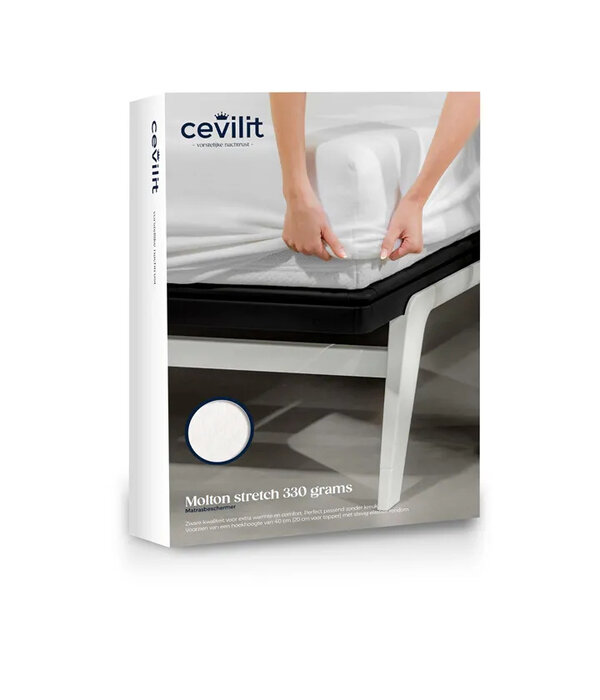 molton stretch matrasbeschermer, 330 g/m², strakke pasvorm