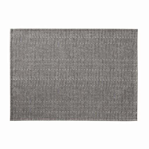 Le Jacquard Français gecoate placemat Empreintes Rayures charbon black