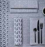 Le Jacquard Français servet Empreintes Rayures cobalt blue