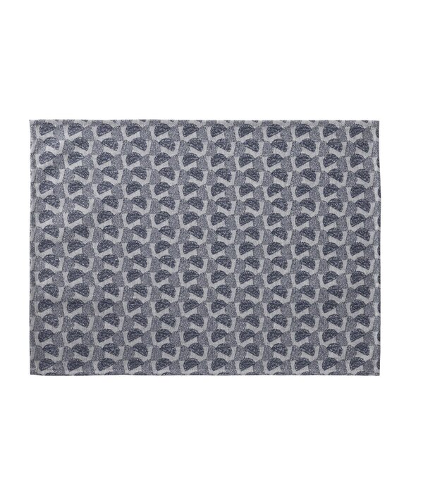 Le Jacquard Français gecoate placemat Empreintes Pois cobalt blue