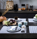 Le Jacquard Français gecoate placemat Empreintes Tissage cobalt blue