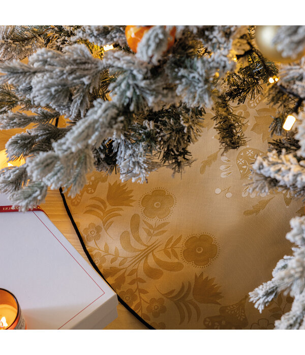 Le Jacquard Français kerstboomkleed Féerie yellow