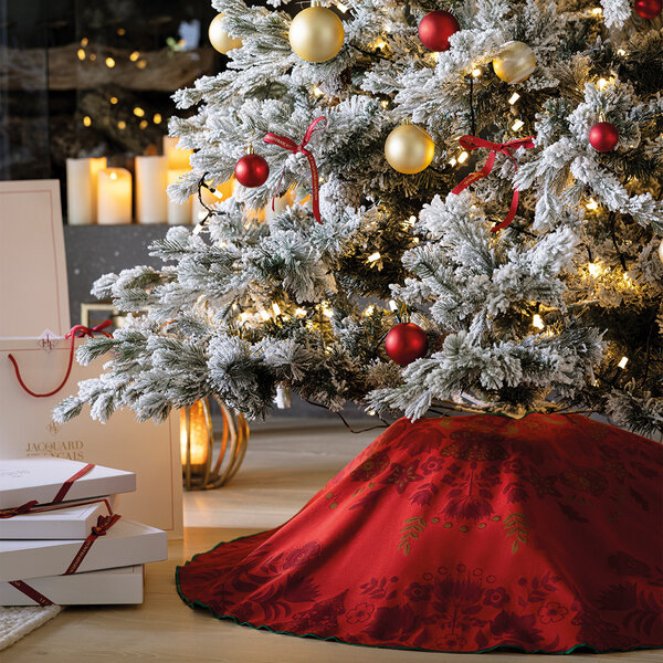 kerstboomkleed Féerie red