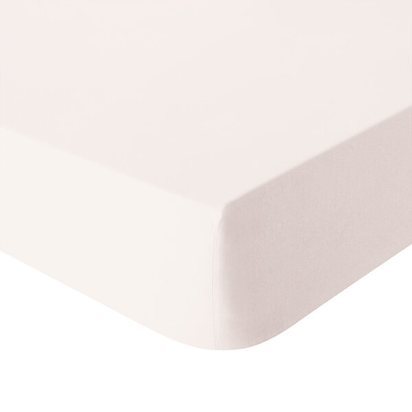 hoeslaken gewassen katoen biscuit, matras tot 25 cm hoog, vanaf